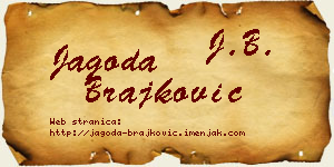 Jagoda Brajković vizit kartica